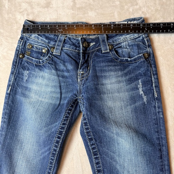 Miss Me Low Rise Straight Leg Jeans Size 26 | Embellished Pockets | Y2K - Picture 6 of 9